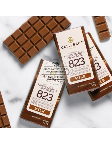 Mini tableta ciocolata cu lapte, Barry Callebaut napolitans 13.5g 2