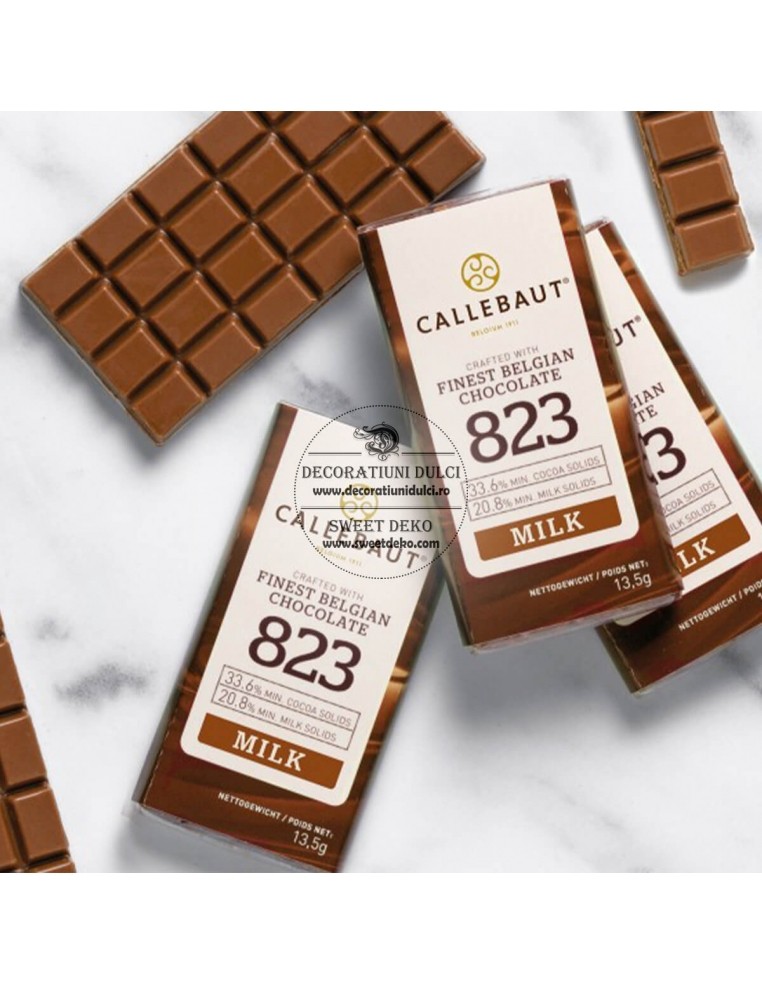 Mini tableta ciocolata cu lapte, Barry Callebaut napolitans 13.5g