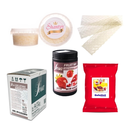 Agenti gelificare: gelatina, pectina, agar agar