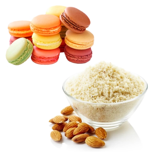 Pudra, faina de migdale si mix macarons
